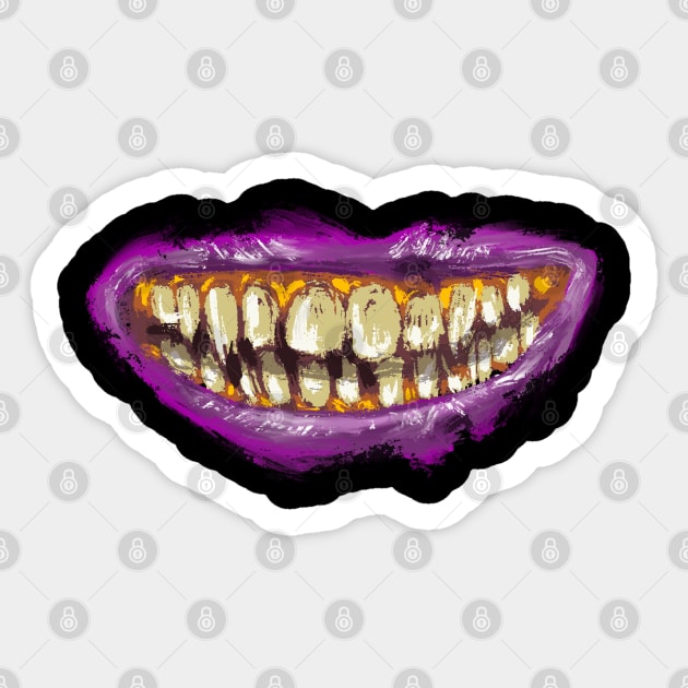 Zombie Smile Sticker by Chris LaBonte